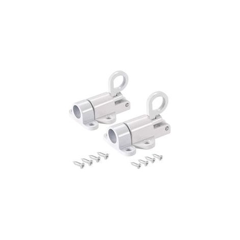 Aluminiumriegel, Federriegel, federbelastetes Sicherheitsschloss für Fenster, Gartenhäuser, Tore, Toiletten, Schlafzimmer - White-Crezuo