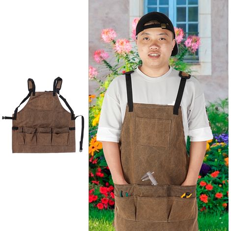 Tablier de bricolage imperméable multifonction avec poches à outils, jardin atelier (1/5)