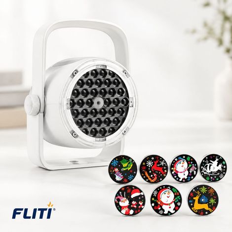 FLITI Projecteur Lumineux Noël LED Multicolore Orientable pour Jardin et Façade (1/5)