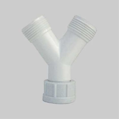 Raccordo a 'y' per tubo scarico lavatrice 3/4" x 3/4" x 3/4" (1/2)