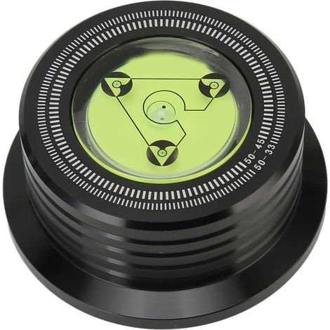 Stabilisateur de Disque Vinyle Professionnel 50Hz 45tr/min avec Niveau et Mesure de Vitesse Noir (1/5)