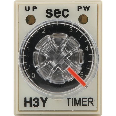 Minuterie de retard H3Y-2, relais 8P, 0 5 secondes, type cadran, synchronisation 5A à usage multiple (12VDC) (1/5)