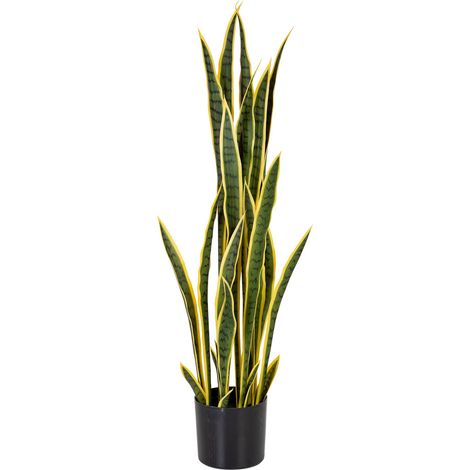 Sanseveria artificial 26 hojas verde 70x70x120