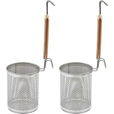 Passoire à pâtes en acier inoxydable, lot de 2, pour raviolis et nouilles (1/5)