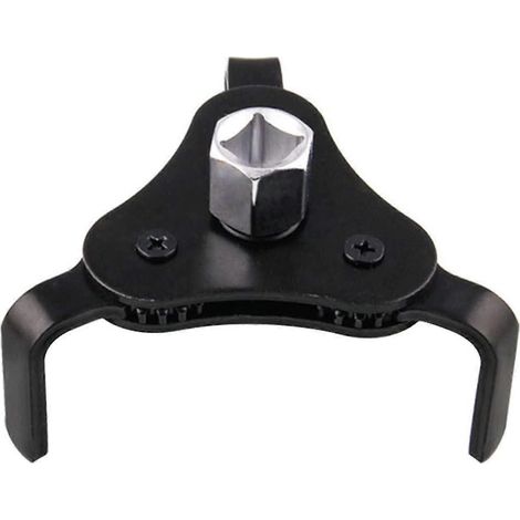 Clé à filtre à huile à 3 mâchoires, 68-113 mm, outil à griffes pour filtre à huile à 3 branches, diamètre réglable de 2-1/4 à 4-1/4 pouces, avec adaptateur 2/1 à 3/8 pouce (1/4)