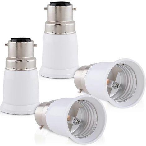 Adaptateur de douille 4x - Convertisseur de douille B22 vers E27 - Adaptateur de douille à baïonnette pour ampoule halogène LED (1/5)