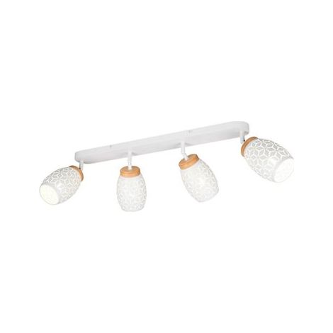 Trio Lighting Regleta de 4 Focos de Techo BIDAR Bombilla excl. 4x E14 max. 10W Acabado Metálico (1/5)