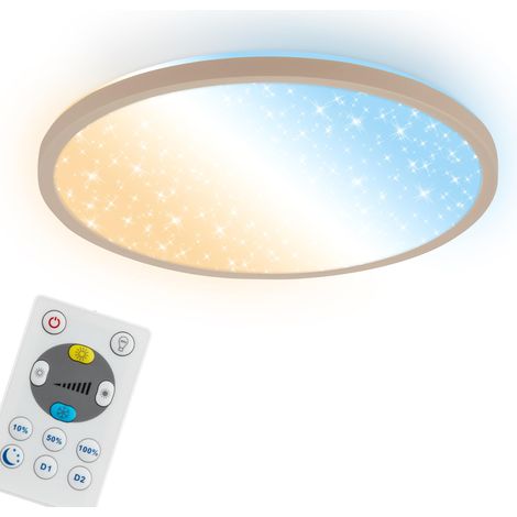 Panneau LED Télécommande Dimmable CCT Ciel Étoilé Beige 30x4 cm (1/5)