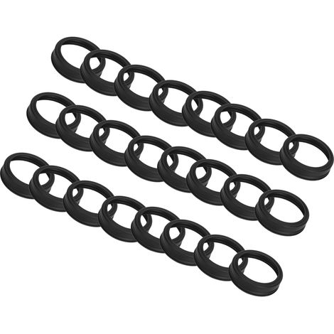 24 Stück runde, 70 mm breite Eisendeckel für Mason Jars, mattschwarz (1/5)