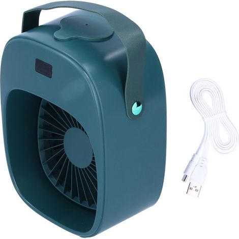 Ventilatore elettrico portatile regolabile con funzione nebulizzante per uso interno ed esterno, dormitorio e ufficio. (1/4)