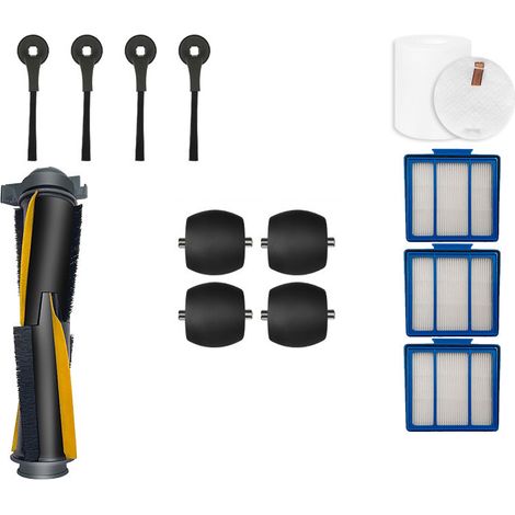 Accesorios para aspiradoras robot Shark, compatibles con los modelos IQ/RV1001AE/RV2001AE, incluyendo filtros, cepillos principales y ruedas de repuesto. (1/5)