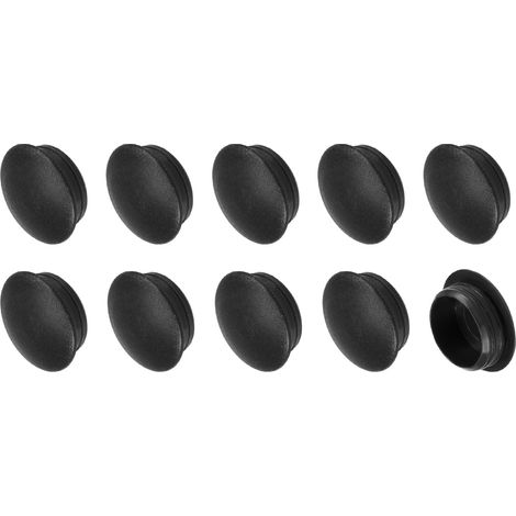 20pcs Vis Trou Prises 12mm Dia x 15mm Capuchon Dia x 7mm H Noir (1/5)