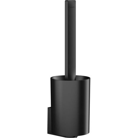 WallStoris - Porte-brosse WC, Brosse WC, Brosse toilette, Accessoire salle de bain sans percage, Noir mat, 27927670 (1/5)