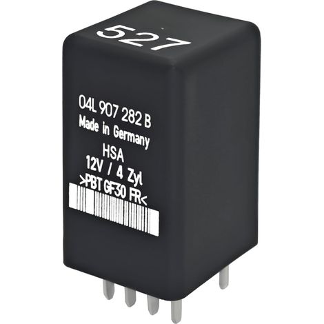 04L 907 282B 527 Glow Plug Relay Control Unit - 9-Pin OEM Replacement for Audi A3 A4 A6, VW, Seat 1.6L/2.0L Engines - Compatible with VAG 8P 8V B7 B8 C7 Platforms