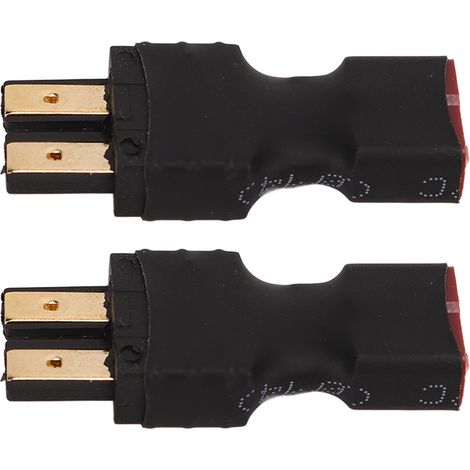 Adaptateur en T femelle 2 pièces, connecteur T mâle, fiche RC femelle vers mâle pour voiture, avion, bateau modèle réduit. (1/5)