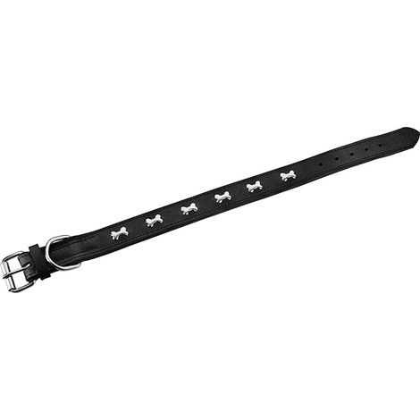 Collier Pour Chien - Cuir Vache Authentique - Fermoir Argenté - Largeur Renforcée - Pour Chiens Moyens Et Grands - 1 Pièce (1/5)
