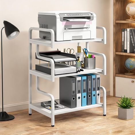 Meuble de rangement de bureau blanco 55 x 40 x 77 cm (1/5)