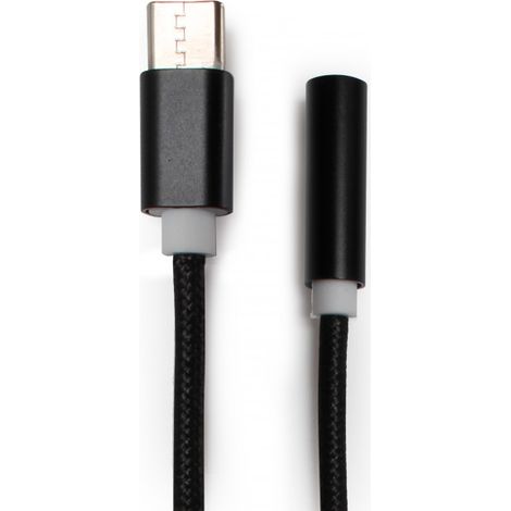 Adaptateur USB-C mâle/ jack 3,5 mm fem. 0,13 m - noir