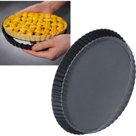 Moule à charnière de 23 cm en forme de chrysanthème, plaque ronde antiadhésive en acier au carbone à bords ondulés, moule à pizza, moule à charnière de 23 cm en forme de chrysanthème (1/5)