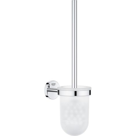 Besenhalter, Chrom, Glas und Metall, Wandmontage, für Badezimmer (1/5)