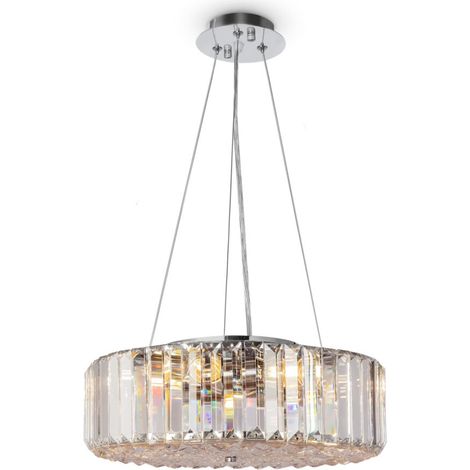 Plafoniera cristallo cromata Maytoni Recinto 6xE27 40cm (1/5)