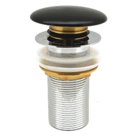 PILETTA CLICK-CLACK LAVABO "FANCY MATT" SENZA TROPPO PIENO Nero Opaco