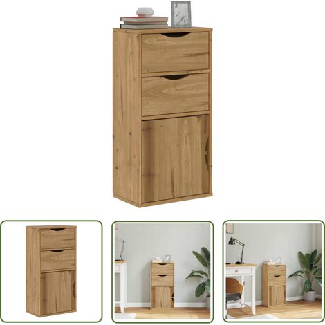 vidaXL Beistellschrank mit Schubladen 40x24x79 cm Massivholz Kiefer (1/5)
