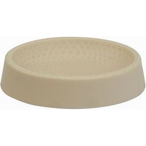 TRADE SHOP - Piattino Per Sapone Beige Lavorato Portasaponetta Moderno Accessorio Bagno 79792 - (1/3)