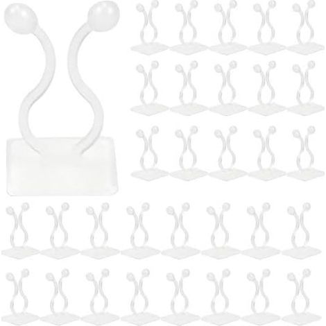Kletterpflanzen-Stützclips, 50 Stück, selbstklebende Wandhaken für Kletterpflanzen, Heimdekoration (Weiß) Weiß - (1/5)