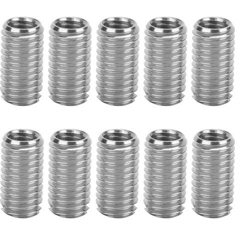 Satz mit 10 Gewindeeinsätzen aus Edelstahl (männlich und weiblich) – Gewinde M6x1,0 mm und M8x1,25 mm – Reparaturwerkzeug für beschädigte Gewinde (1/5)
