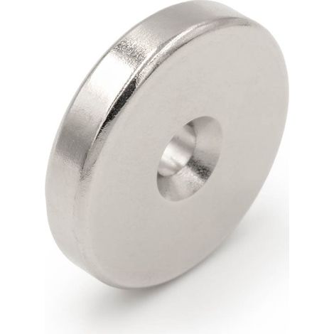 Neodym-Magnet mit Loch für eine 25x5-mm-Schraube, rund, zylindrisch, Jäger