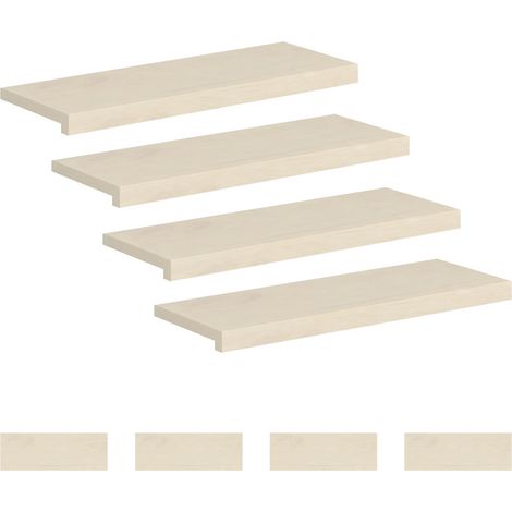 Stufenmatten 8 Stk. 70 x 25 x 2 cm Weiß Massivholz Eiche vidaXL (1/5)