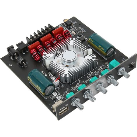 Amplificateur Audio Bluetooth 2.1 Canaux avec Module Subwoofer, Contrôle Graves/Aigus, Alimentation 15V‑36V pour Son HiFi Sans Fil
