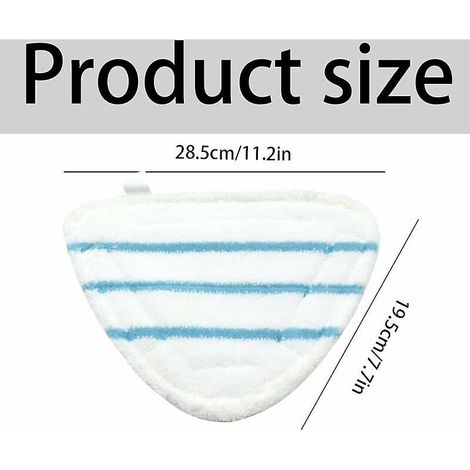 Housses de balai vapeur en microfibre, accessoires universels, lingettes triangulaires lavables pour nettoyeur vapeur à jet chaud, lingettes blanches en microfibre lavables en machine (1/4)