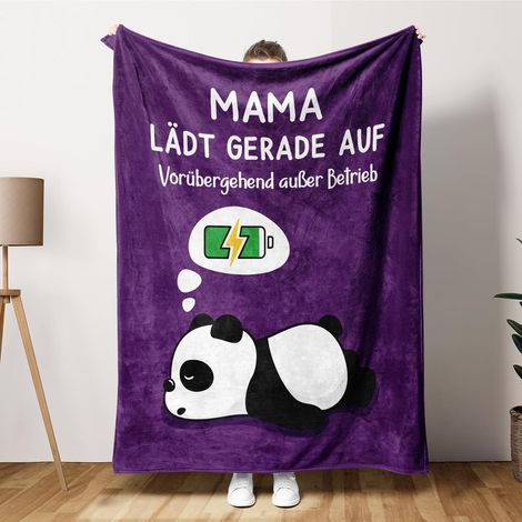 Regalo para el Día de la Madre/Cumpleaños: Manta acogedora morada, 127×152 cm (1/5)