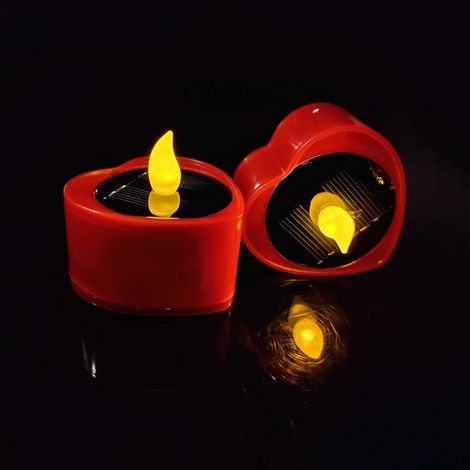 MINKUROW 6 Pezzi Led Candele Solari, Candele A Batteria Senza Fiamma, Realistiche Luminose, Impermeabili, Energia Solare, Cuore Romantico E Caldo, Per Feste Di Compleanno, Matrimoni, Feste Di Natale (1/5)
