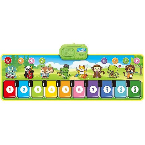 Tapis musical pour bébé, tapis de jeu piano, couverture musicale tactile avec clavier, tapis de danse, jouet cadeau pour enfants (1/3)