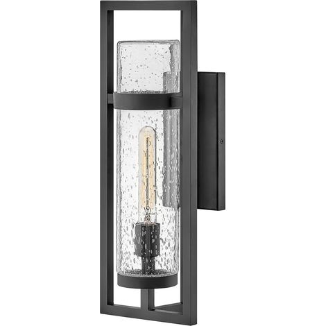 Lampe d'extérieur murale aluminium verre IP44 noir E27 Design vintage Lampe d'extérieur murale