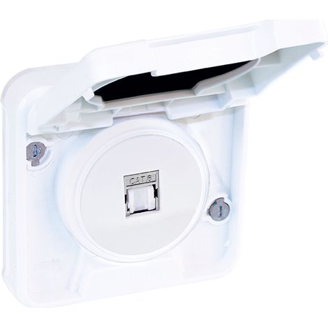 Prise RJ45 Cat6 Grade 1 composable IP55 - OXXO Blanc