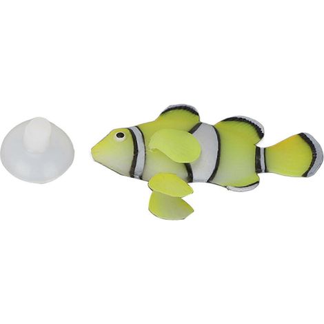 Leuchtender Clownfisch aus Silikon, schwimmend, mit Leuchteffekt, inklusive Saugnapf, tauchfähig, glänzendes Meeresaccessoire (1/5)