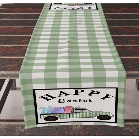 (33x183CM)Coureur de table en lin Pour l'extérieur, le balcon, l'intérieur et la décoration de fête (1/3)