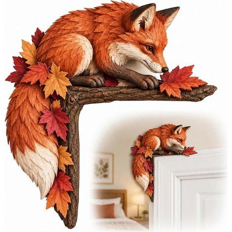 Décoration de porte de Noël, motifs animaux et festifs assortis, ornement d'angle et mural pour la décoration de la maison pendant les fêtes (1/5)