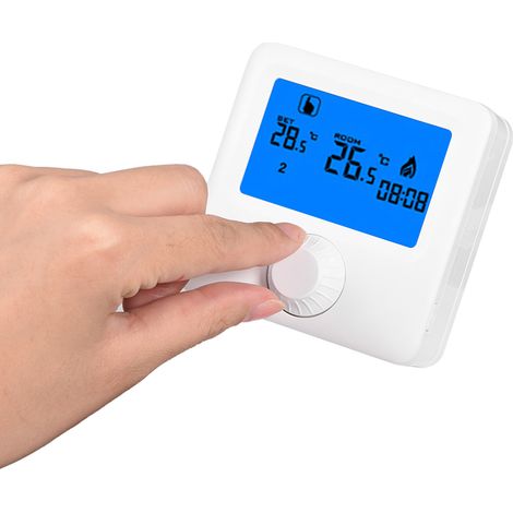 Thermostat numérique LCD sans fil RF pour chaudière murale avec régulation de température