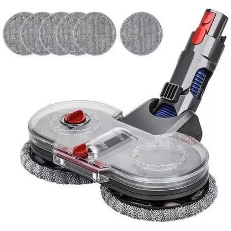 Tête de Balai électrique pour Dyson V11 V10 V8 V7 Aspirateur sans Fil, Accessoire de Rechange de Brosse de Sol pour Parquet Sols Durs, avec Réservoir d'eau et 6Tampons de Balai (Mop Head) (1/4)