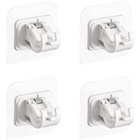QORVA-Ensemble de quatre clips pour tringle à rideaux, support de tringle à rideaux, clip de fixation, accessoires pour la maison. (1/4)