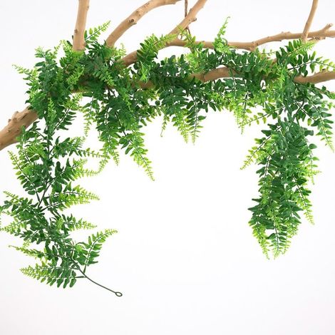Artificial Boston ferns, hanging leaves, artificial greenery garland, 170cm long garland for wedding backdrop, arch, garden, interior decoration (1/4)