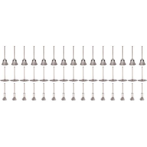 Lot de 45 brosses métalliques en acier polonais, roue et coupe pour nettoyage et meulage (1/5)