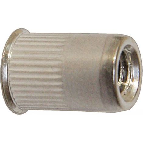Boite de 50 écrous crantés ACTON à sertir - Ø8 mm - Tête affleurante Inox A2 - 626338