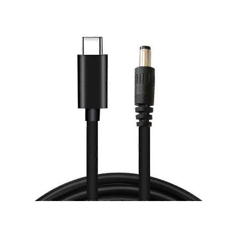 Câble d'alimentation USB C/Type-C PD vers 12 V 5,5 x 2,5 mm couramment utilisé pour éclairage LED d'ordinateur portable - 1 m (1/5)