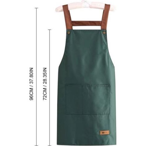 2 x Tablier de cuisine,Imperméable et résistant à l'huile,PVC avec poches avant,Taille réglable,Maison restaurant hôtel (1/4)